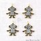 Cubic Zirconia Unique Pendants, Gold Vermeil Pave Charms, Bracelet and Necklace Pendants, Real CZ Gems, GemMartUSA (CH_M)
